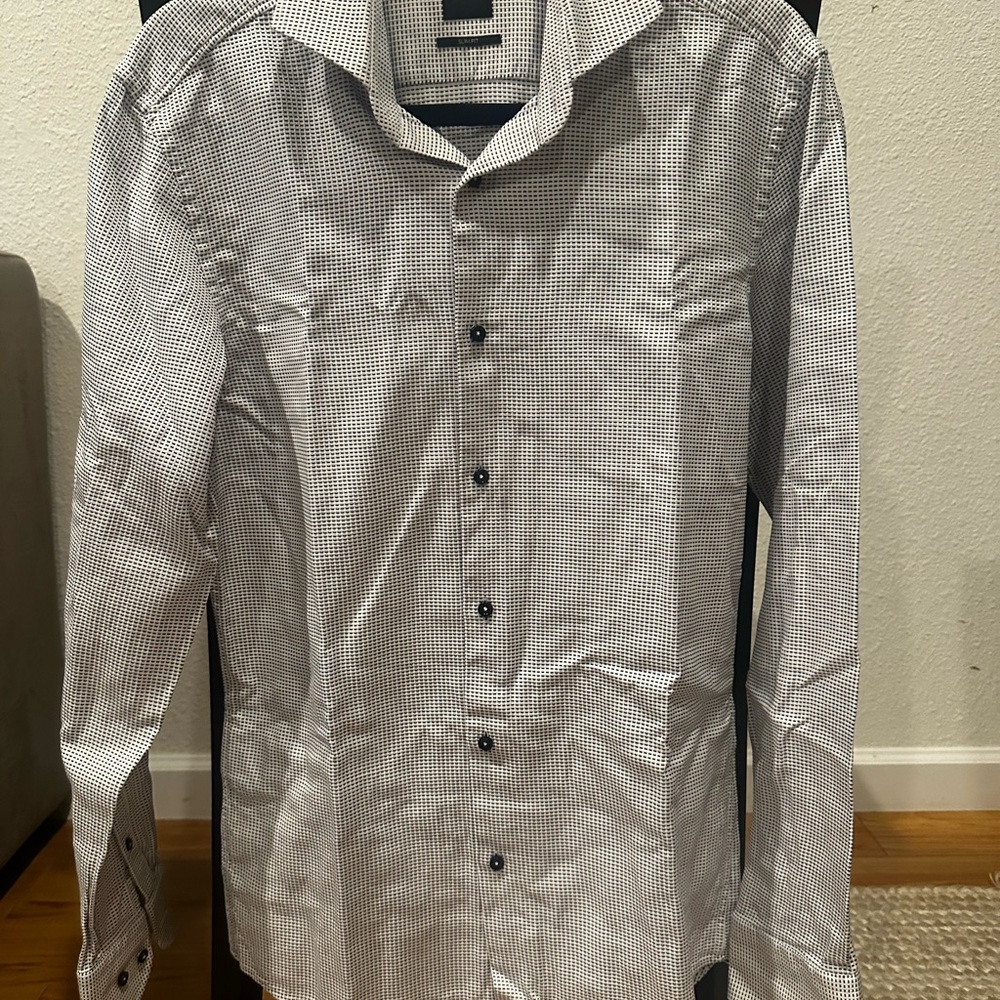 Boss Black and White Dress Shirts Classic Formal Wear